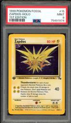 Zapdos Holo 1st Edition PSA 9 - 15/62 - Fossil 1999, Hobby en Vrije tijd, Verzamelkaartspellen | Pokémon, Ophalen of Verzenden