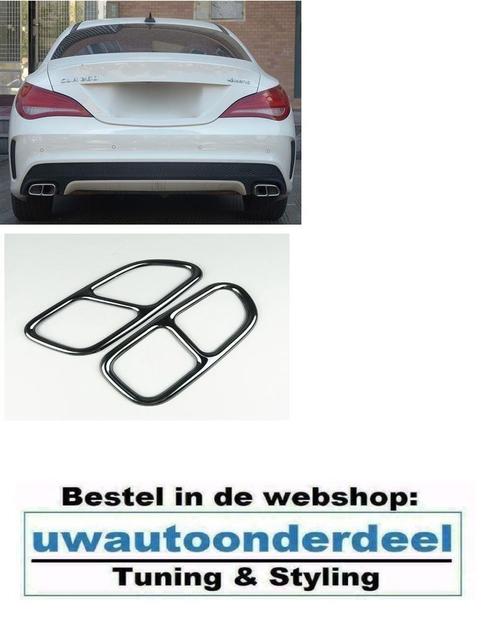 AMG Look Zwart uitlaat trim tip Voor Mercedes CLA W117 C117, Auto diversen, Tuning en Styling, Verzenden