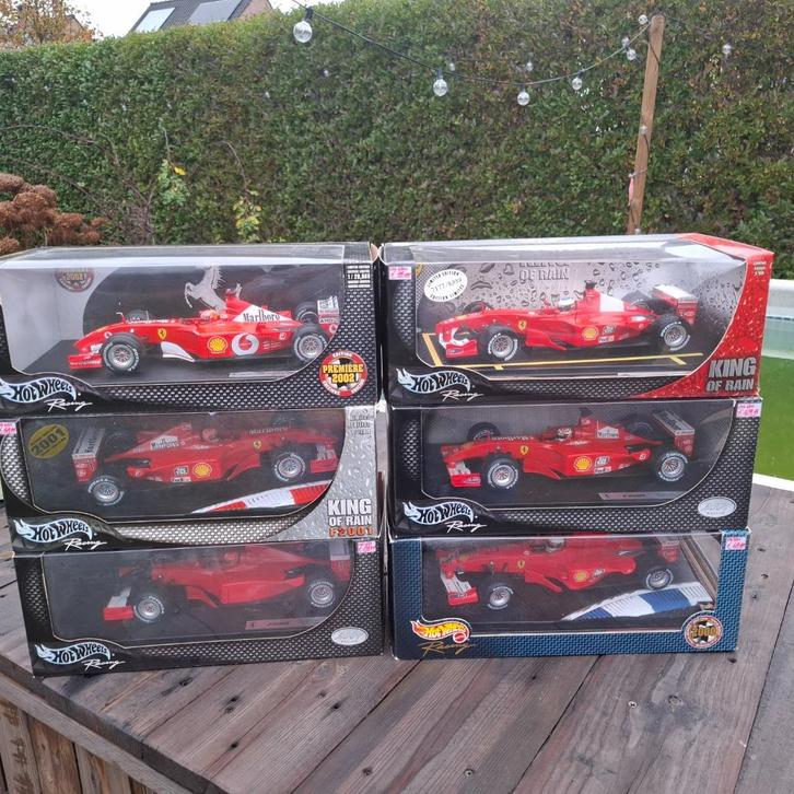 6 x 1/18 Hot Wheels Ferrari Formula 1 Models, Hobby en Vrije tijd, Modelauto's | 1:18, Nieuw, Auto, Hot Wheels, Ophalen of Verzenden
