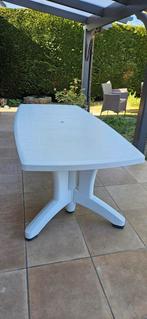 Tuintafel wit, Tuin en Terras, Tuintafels, Ophalen, Gebruikt