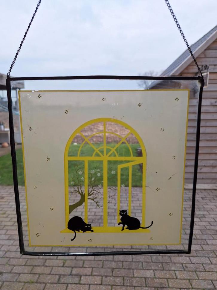 Petite belle fenêtre en verre avec des chats, Maison & Meubles, Accessoires pour la Maison | Autre, Enlèvement