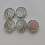 Zilveren munten 20fr België Leopold 3 1934/35, Ophalen of Verzenden