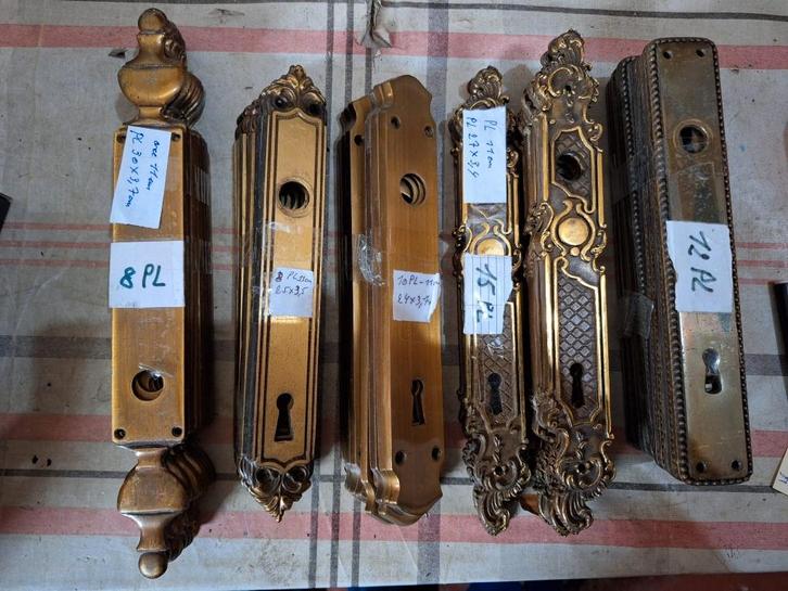 deurklinkplaten Messing/kopere/brons/rozetten deurkrukplaten, Doe-het-zelf en Bouw, IJzerwaren en Bevestigingsmiddelen, Gebruikt