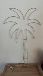 Goud metalen palmboom met verlichting wanddecoratie, Enlèvement, Comme neuf