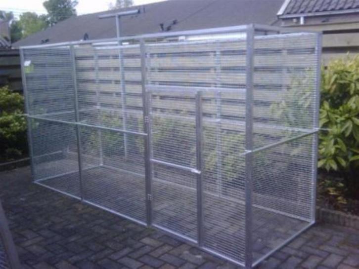 Nieuwe Aluminium Volière 3 meter lang x 2meter hoog x 1m, Dieren en Toebehoren, Vogels | Hokken en Kooien, Nieuw, Volière, Aluminium