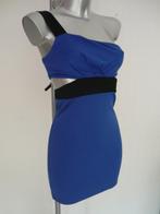 Trac sexy blauw zwart bodycon nauwsluitend kleed jurk 'S', Blauw, Trac, Zo goed als nieuw, Maat 36 (S)