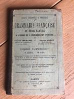 Très ancien livre de grammaire française, Enlèvement ou Envoi, Ferdinand Cortois