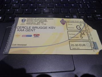 ticket cercle brugge - KAA Gent, Enlèvement ou Envoi, Utilisé, Affiche, Image ou Autocollant