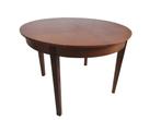 Prachtige vintage Mid century ronde uitschuifbare eettafel, Overige vormen, 100 tot 150 cm, 150 tot 200 cm, Gebruikt