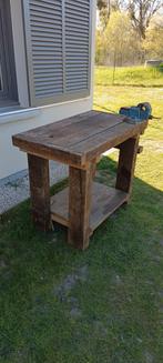 Établi en bois avec étau, Doe-het-zelf en Bouw, Werkbanken, Ophalen of Verzenden, Zo goed als nieuw, Bankschroef