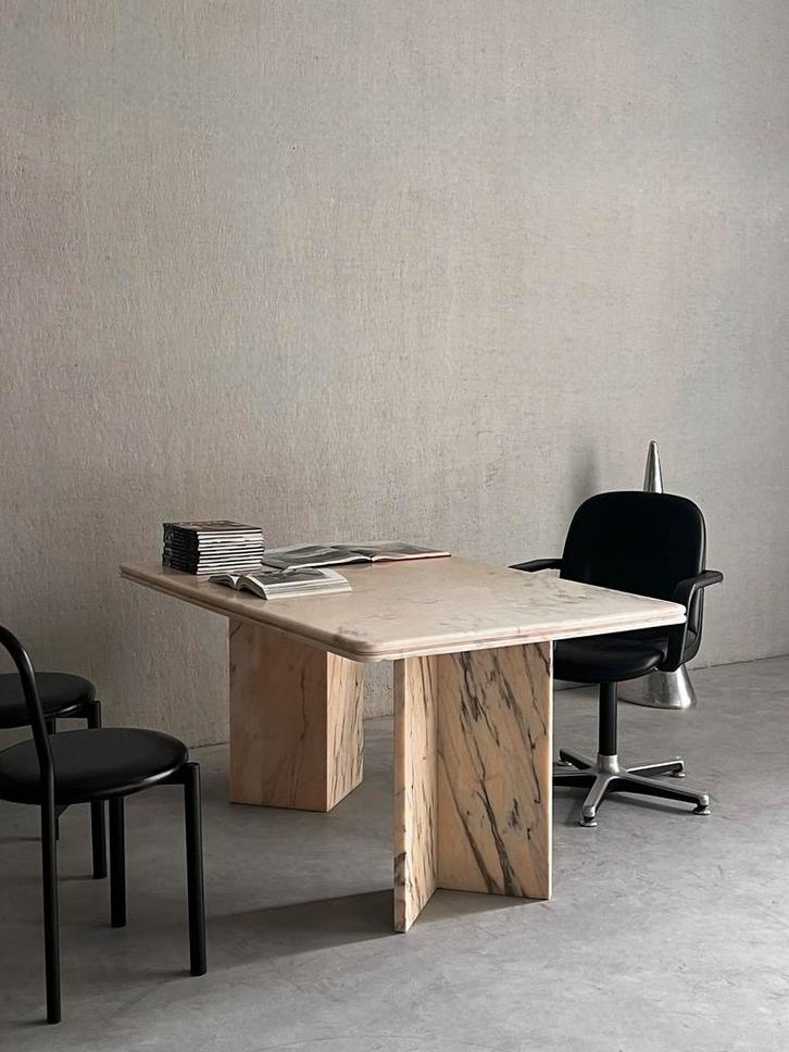 Vintage Italiaanse marmeren tafel, Huis en Inrichting, Bureaus, Zo goed als nieuw, Bureau, Ophalen