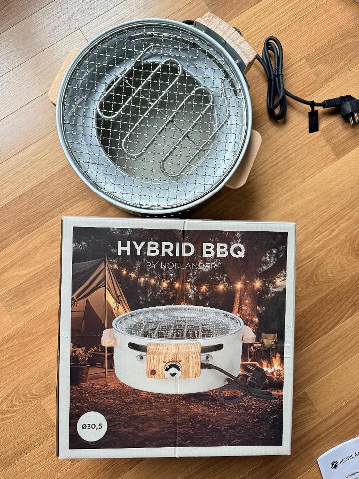 Hybride barbecue tafelmodel  Electrisch en met kolen, Jardin & Terrasse, Barbecues au charbon de bois, Neuf, Avec accessoires