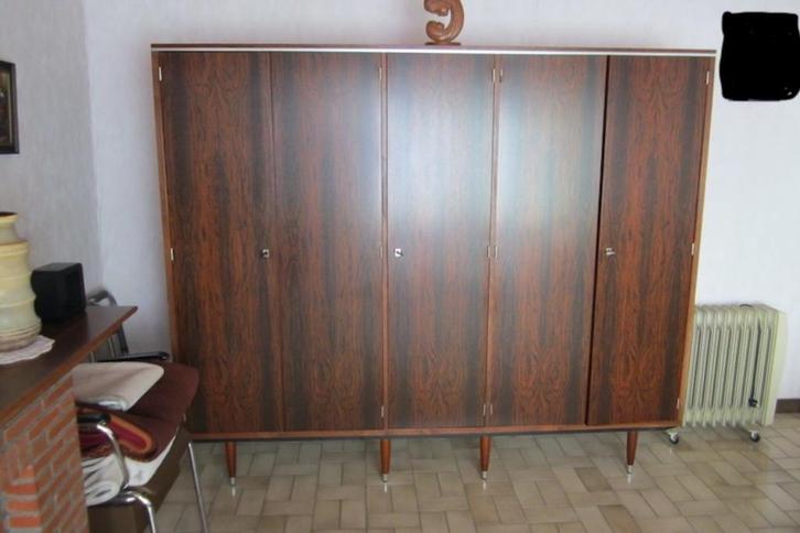 kleerkast 5- deurs, Huis en Inrichting, Kasten | Kleerkasten, Gebruikt, 150 tot 200 cm, 200 cm of meer, 50 tot 75 cm, Met deur(en)