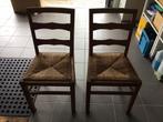 2 stevige eiken stoelen., Huis en Inrichting, Stoelen, Ophalen, Zo goed als nieuw, Twee