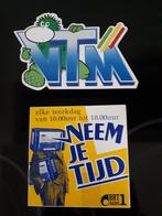 Vintage stickers VTM en BRT radio 1, Ophalen of Verzenden, Zo goed als nieuw