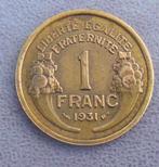 1931 1 franc FRANCE type Morlon, Postzegels en Munten, Munten | Europa | Niet-Euromunten, Frankrijk, Ophalen