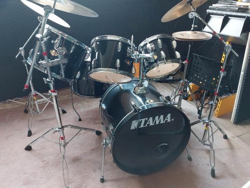 Drumstel met symbalen en statieven, Muziek en Instrumenten, Drumstellen en Slagwerk, Gebruikt, Tama, Ophalen
