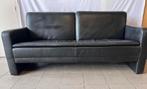 Salon zwart leder, 2-zit + 1-zit, Huis en Inrichting, Ophalen, Gebruikt, Leer