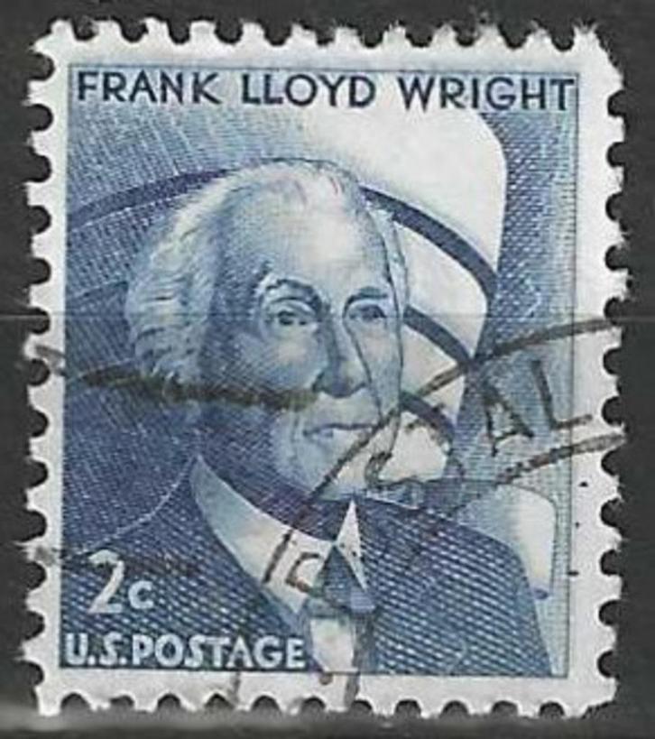 USA 1965 - Yvert 794 - Frank Lloyd Wright (ST), Postzegels en Munten, Postzegels | Amerika, Verzenden
