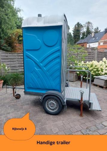 TE HUUR - mobiel toilet - toiletwagen - toiletaanhangwagen beschikbaar voor biedingen