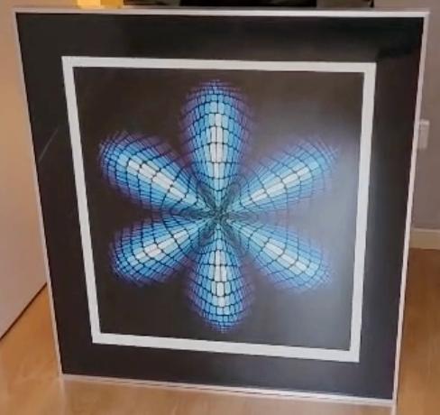 Kader met optisch beeld - Vasarely, Antiek en Kunst, Kunst | Litho's en Zeefdrukken, Ophalen