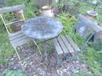 bistro stoeltjes, Tuin en Terras, Tuinstoelen, Ophalen, Gebruikt, Metaal, Inklapbaar