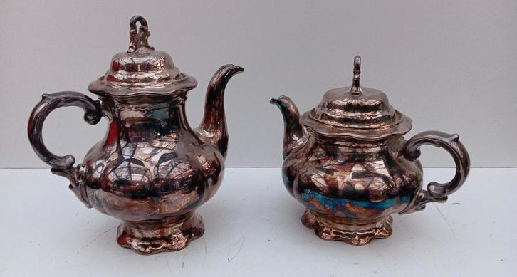 Théière à café en porcelaine argentée SPAHR 1000/1000, Antiquités & Art, Antiquités | Porcelaine, Enlèvement ou Envoi