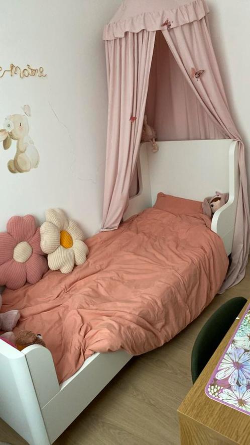 Meegroeibed wit IKEA, Kinderen en Baby's, Kinderkamer | Bedden, Zo goed als nieuw, Lattenbodem, Ophalen