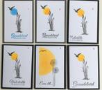 Zelfgemaakte overlijdenskaarten - set van 6 stuks, Ophalen of Verzenden, Nieuw, Overige thema's
