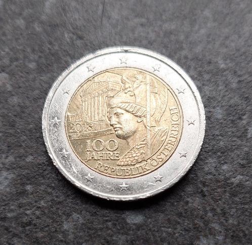 2 euro Oostenrijk 2018 100 Jaar Oostenrijk, Postzegels en Munten, Munten | Europa | Euromunten, Losse munt, 2 euro, Oostenrijk