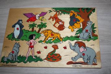 Oude Disney Jungle book Simplex Toys , noppenpuzzel beschikbaar voor biedingen