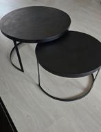 Salontafel Skudde Ø75/Ø60cm - Metaal - zwart set van 2 WEBA, Ophalen, Zo goed als nieuw, Metaal
