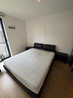 Bed inclusief nachtkastjes, Huis en Inrichting, Slaapkamer | Bedden, Ophalen, Overige materialen, Gebruikt, Zwart