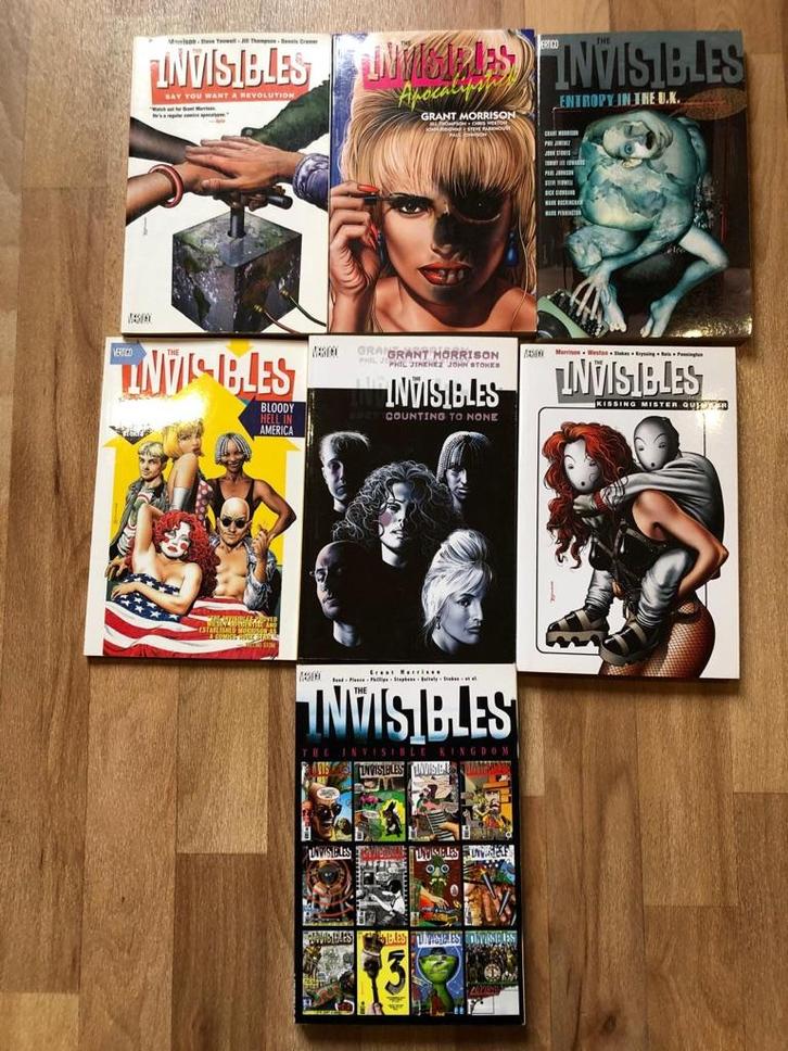 The Invisibles volume 1-7 - Grant Morrison (complete serie), Boeken, Strips | Comics, Zo goed als nieuw, Complete serie of reeks