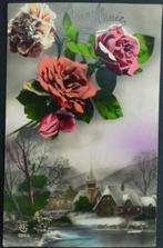 Nieuwjaar  oude prentkaart Bonne Année, Verzamelen, Ophalen of Verzenden, Gelopen, Feest(dag)