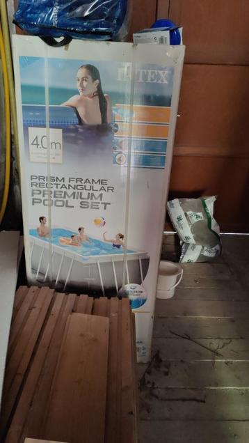 Intex Prism Frame Set opbouw zwembad - rechthoekig - L4 x B2, Neuf, Enlèvement ou Envoi, Rectangulaire, 400 cm ou plus