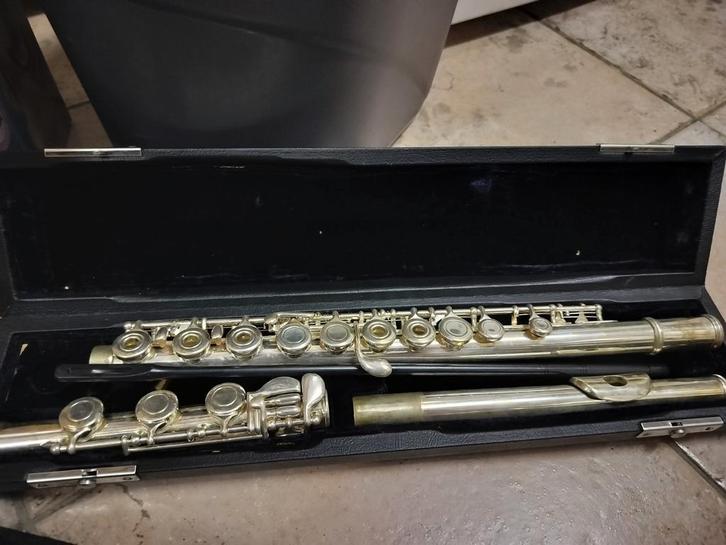 Dwarsfluit met open kleppen, Muziek en Instrumenten, Blaasinstrumenten | Dwarsfluiten en Piccolo's, Gebruikt, Dwarsfluit, Ophalen