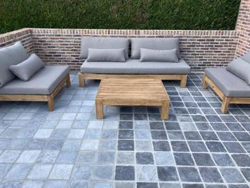 Grote loungeset acacia hout beschikbaar voor biedingen