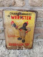 Oud bordje Charbonnages de werister 1948 reclame, Verzamelen, Ophalen of Verzenden, Zo goed als nieuw