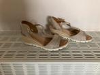 Beige schoenen in daim met glitter, Gabor, 39, 6G, Beige, Gabor, Zo goed als nieuw, Sandalen of Muiltjes