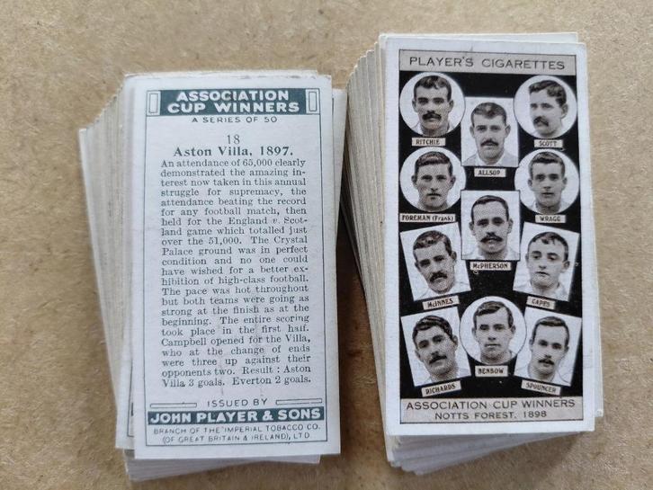Association Cup Winners compl. set 50 chromos voetbal 1930, Verzamelen, Sportartikelen en Voetbal, Poster, Plaatje of Sticker