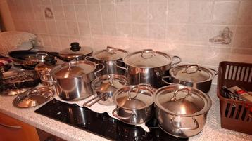 ATAG kookpottenset, Inox, Enlèvement, Utilisé, Plaque céramique