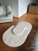 Organische salontafel in steenlook (plastic), Ophalen, Kunststof, 100 tot 150 cm, 50 tot 100 cm