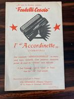 Accordinette Fratelli Crosio reclamefolder jaren 50, Muziek en Instrumenten, Accordeons, Ophalen of Verzenden