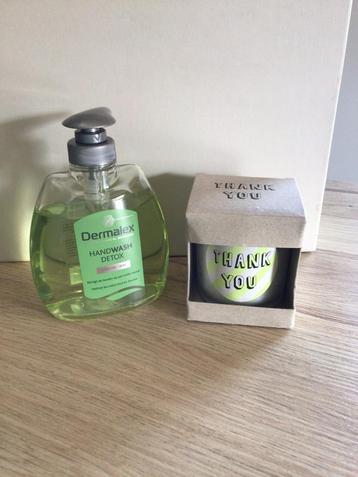 DERMALEX detox handwash of handzeep. Kaars ‘Thank you’ beschikbaar voor biedingen