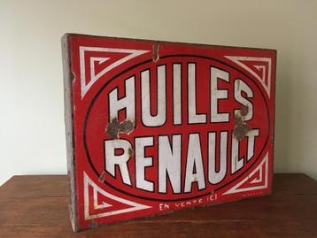 Renault huiles emaille bord vintage olie