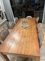 8 Landelijke eiken stoelen, Huis en Inrichting, Stoelen, Ophalen, Hout, Gebruikt, Landelijk