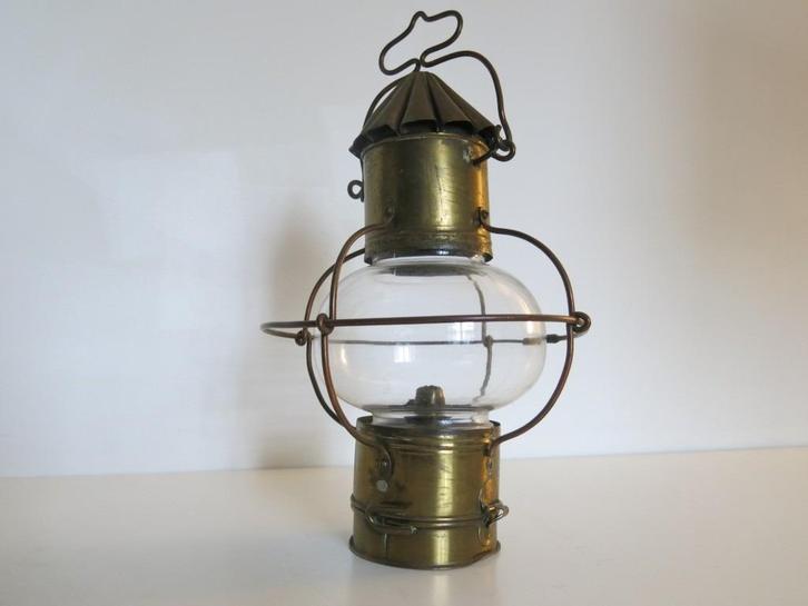 Scheepslamp Baasrode bostroëneir, Verzamelen, Scheepvaart, Gebruikt, Ophalen of Verzenden