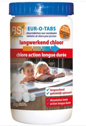 Eur-O-Tabs langwerkende 20 gram chloortabletten, 1 kg beschikbaar voor biedingen