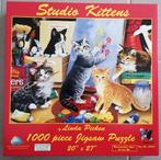 Puzzel SunsOut, "Studio Kittens" - 1000 stukjes, Hobby en Vrije tijd, Denksport en Puzzels, Ophalen of Verzenden, Zo goed als nieuw